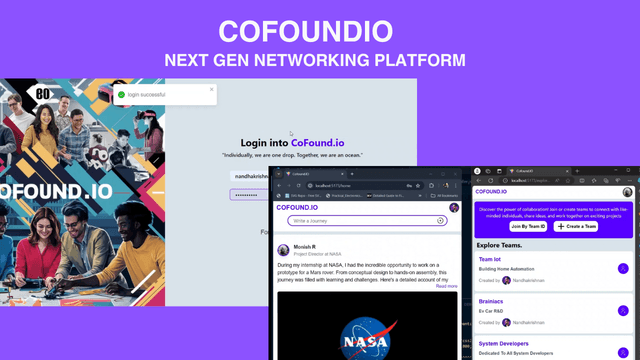 Networking Platform for Students, to create teams, share journeys, realtime chats, and more.