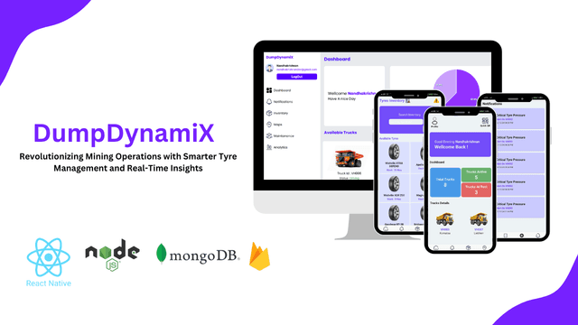 a cross-platform mobile application built with React Native, complemented by a web-based dashboard. It is designed for real-time monitoring, maintenance, and management of truck tyres