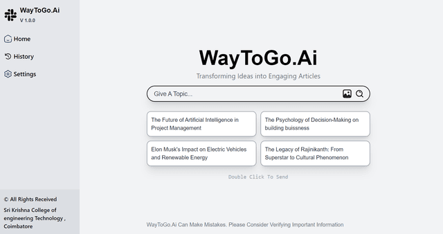 AI-powered assistant for article writing built with React.js and TailwindCSS.