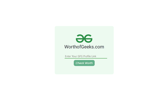 Webpage using Express.js and Cheerio for scraping GeekForGeeks profile data.